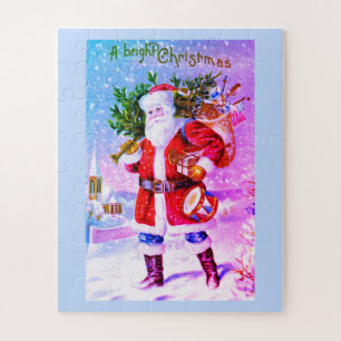 A bright Christmas with Santa Jigsaw Puzzle