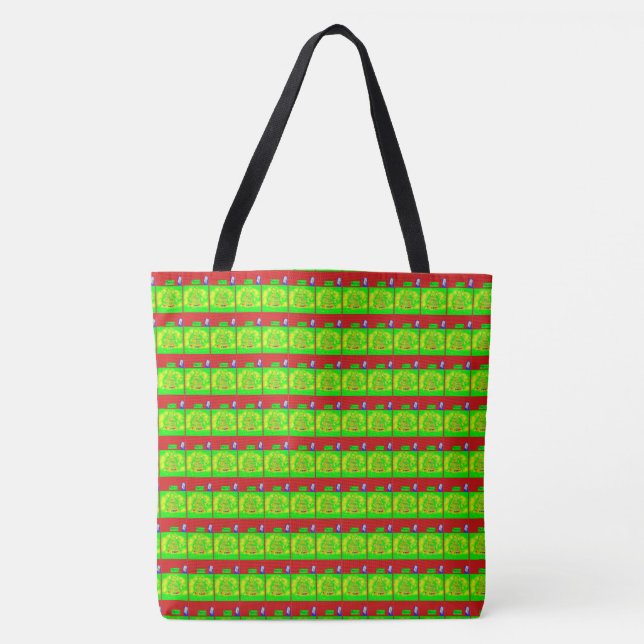 A Bright Green Merry Tote Bag (Front)