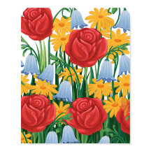 A bright illustration of Flowers Poster