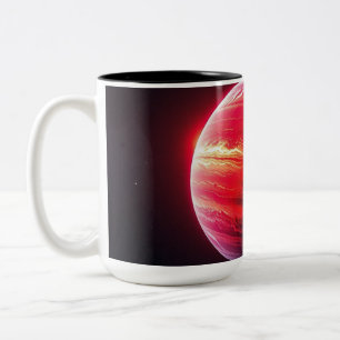 A Bright Red Planet Two-Tone Coffee Mug