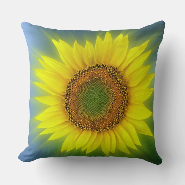 a bright sunflower cushion (Front)