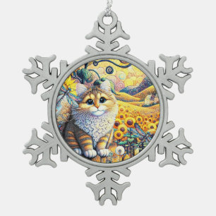 A Bright Sunny Day Snowflake Pewter Christmas Ornament