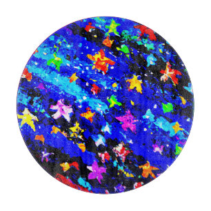 A Brightly Colored Starry Skies. Buy Now Cutting Board