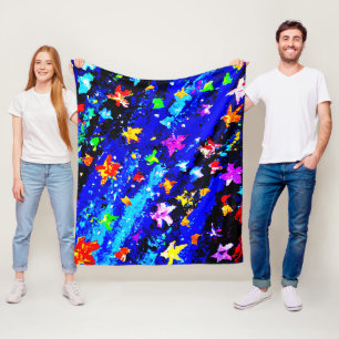 A Brightly Colored Starry Skies. Buy Now Fleece Blanket