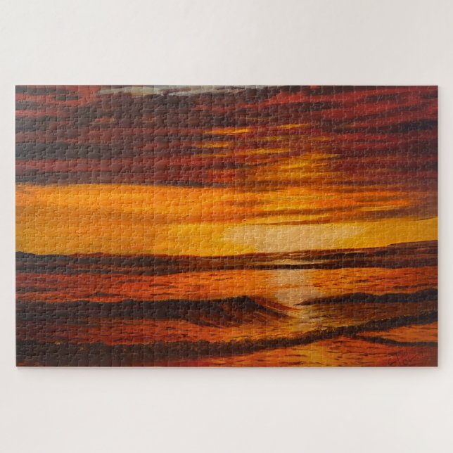 A Brillant Orange Sunset, By Gary Poling Jigsaw Puzzle (Horizontal)