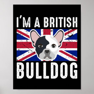 A British Bulldog England Union Jack  Poster