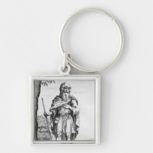 A British Druid, engraved by van der Gucht, 1723 Key Ring