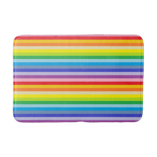 A Broader Spectrum Rainbow Stripes Bath Mat