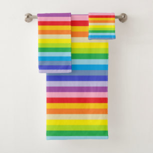 A Broader Spectrum Rainbow Stripes Bath Towel Set