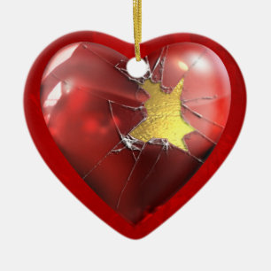 A Broken Heart Ceramic Tree Decoration