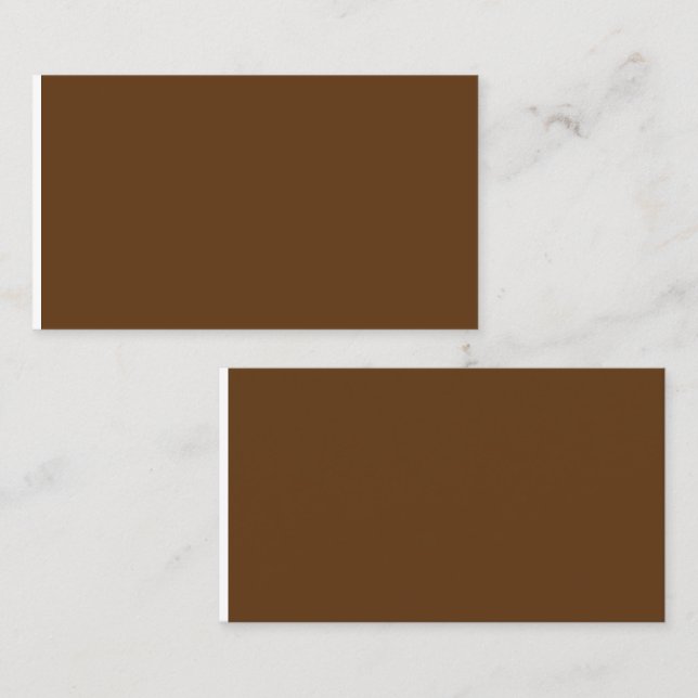 a brown background with a white border_ calling card (Front/Back)