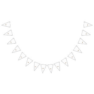 a brown crown with a white background bunting