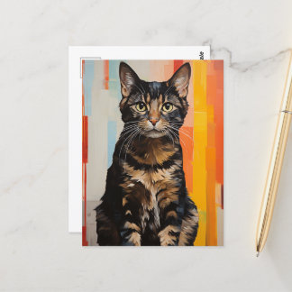 A Brown Tabby Cat Postcard