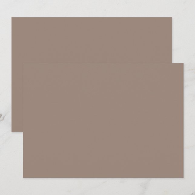 a brown wall with a clock on it invitation (Front/Back)