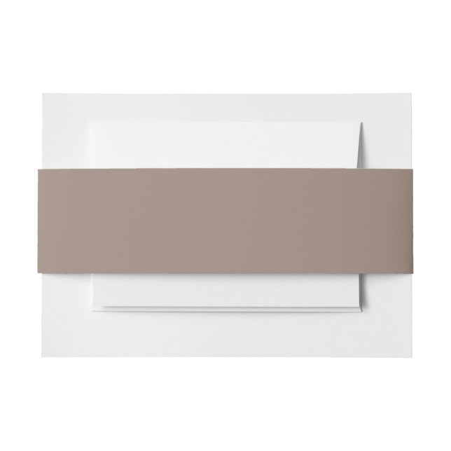 a brown wall with a invitation belly band (Front Example)