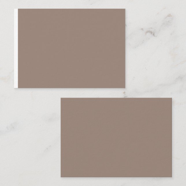 a brown wall with a place card (Front/Back)