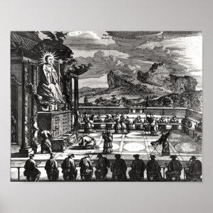 A Buddhist Ceremony from, 'Indiae Orientalis' Poster