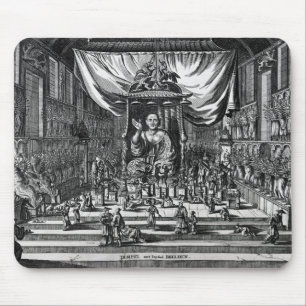 A Buddhist Temple, an illustration Mouse Pad