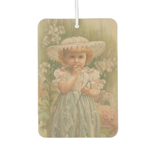 "A Budding Easter" Vintage Illustration, ca. 1890 Car Air Freshener
