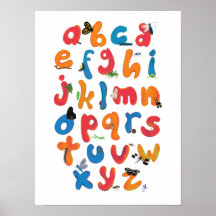 A Bug Collection Alphabet Children Wall Art