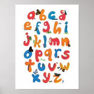 A Bug Collection Alphabet Children Wall Art