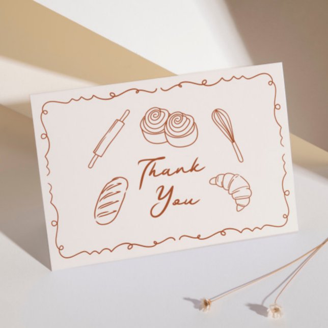 A Bun in the Oven Baby Shower Folded Thank You Card (Creator Uploaded)