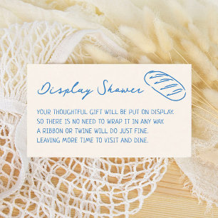 A Bun in the Oven Boy Baby Shower Display Shower Enclosure Card