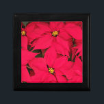 A bunch of Brightly Coloured Christmas Poinsettias Gift Box<br><div class="desc">Wonderful cheerful flowers. The vibrant red petals contrasting with their bright yellow centres makes this festive christmas themed image of a group of pointettias really pop. A beautiful floral themed photograph.</div>