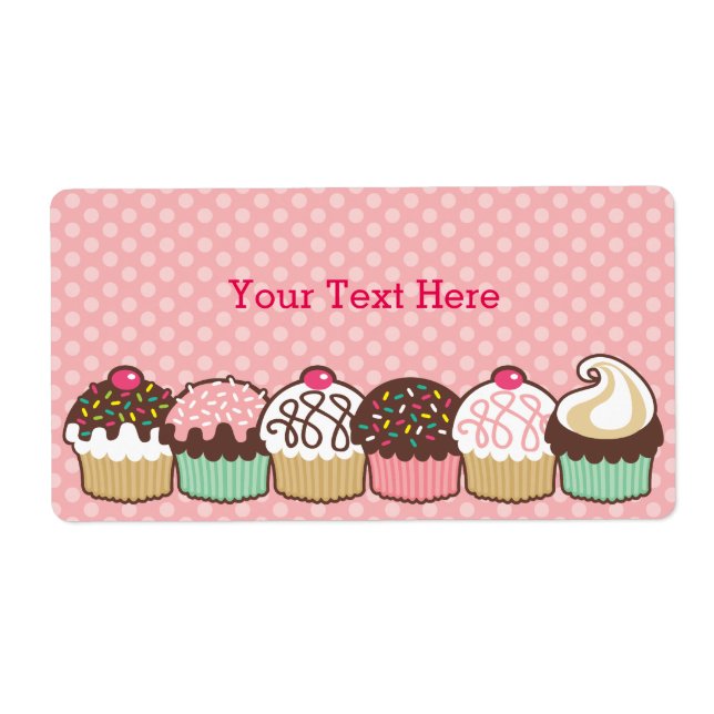 A Bunch of Cupcakes Bookplates Labels (Front)