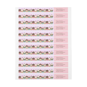 A Bunch of Cupcakes Wraparound Address Labels
