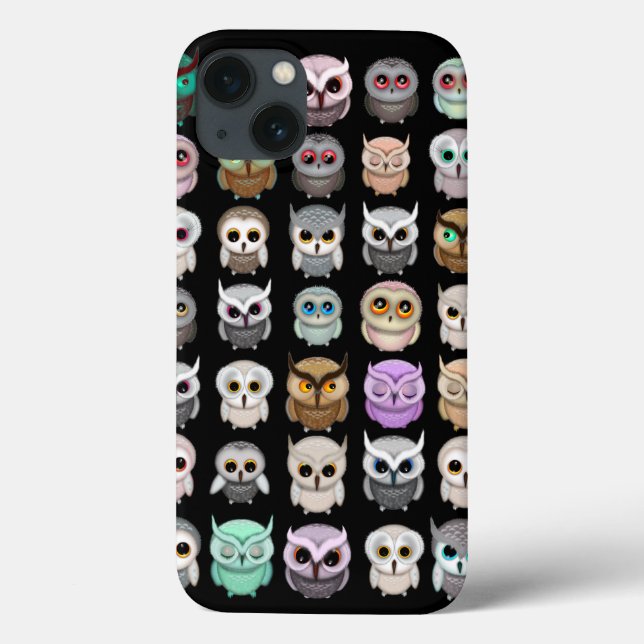 A Bunch of Cute Owls Design Case-Mate iPhone Case (Back)