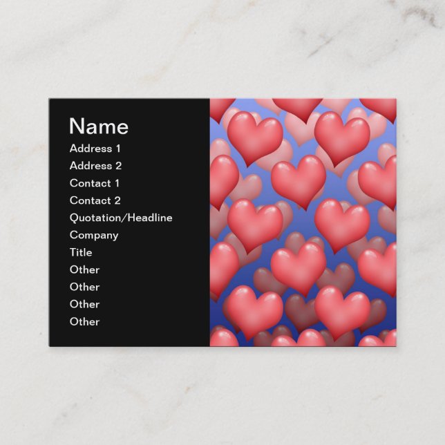 A Bunch of Hearts Business Card (Front)
