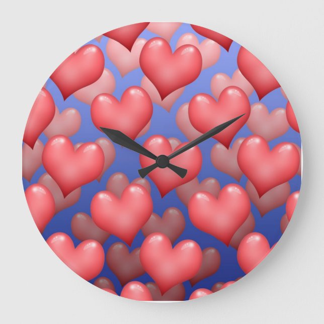 A Bunch of Hearts Large Clock (Front)