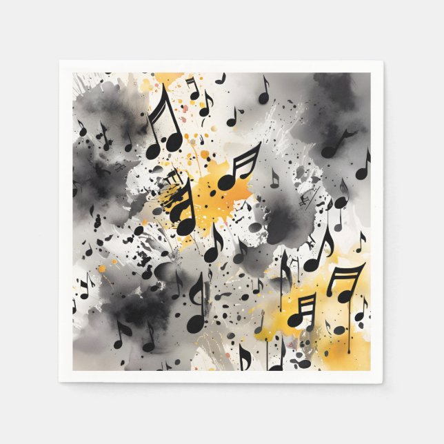 A bunch of musical notes napkin (Front)