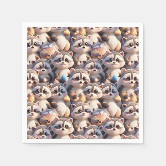 A bunch of raccoons napkin (Front)
