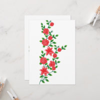 a bunch of red flowers on a white background