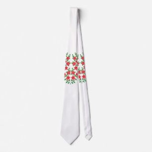 a bunch of red flowers on a white background tie