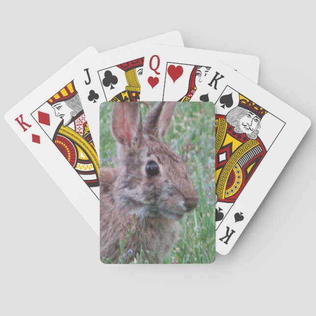 A Bunny Rabbit In Wildflowers Game Cards (Back)