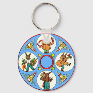 a bunny’s four seasons key ring