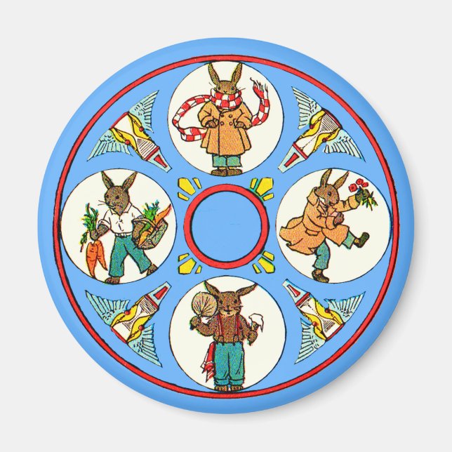 a bunny’s four seasons magnet (Front)