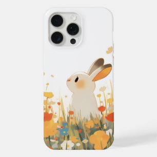 A Bunny Wild Floral Field iPhone 15 Pro Max Case