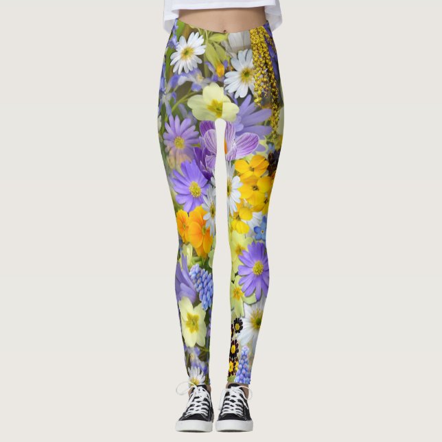 A Burst of Flowers Leggings (Front)