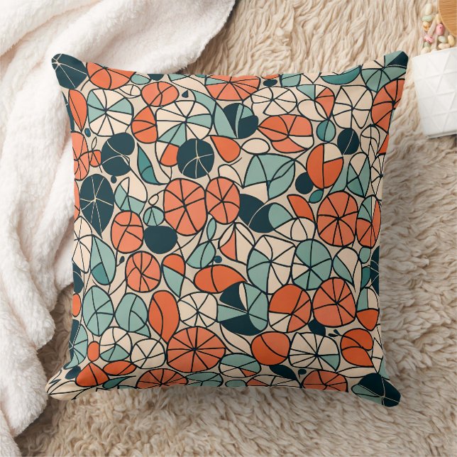A Burst of Geometric Joy Throw Pillow (Blanket)
