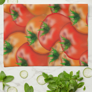 A Bushel of Fresh #Tomatoes Pattern Tea Towel