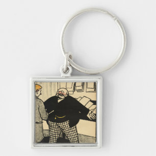 A business man and his client key ring