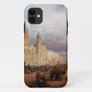 A bustling market on the Piazza Navona in Rome iPhone 11 Case