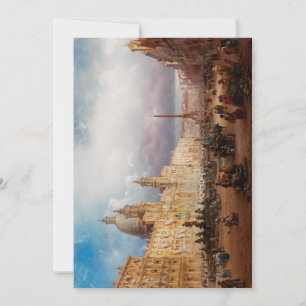 A bustling market on the Piazza Navona in Rome Invitation