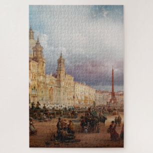 A bustling market on the Piazza Navona in Rome  Jigsaw Puzzle