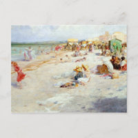 A Busy Beach in Summer
