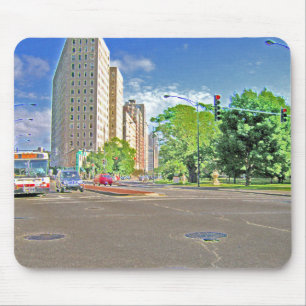 A Busy Chicago Afternoon Mouse Pad